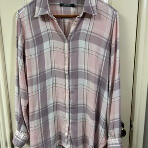 Women’s Lauren Ralph Lauren Plaid Button Down Size XL